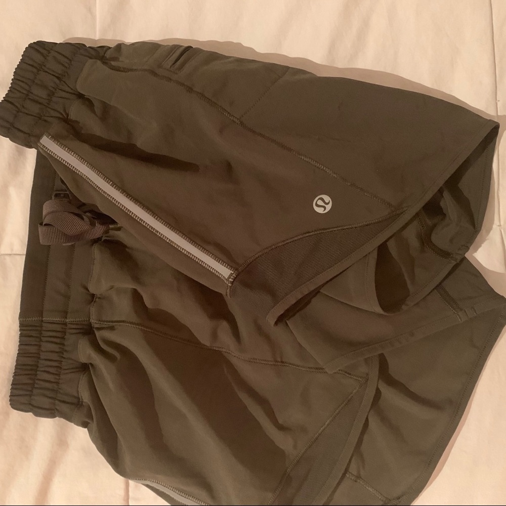 Lululemon Army Green Workout Shorts